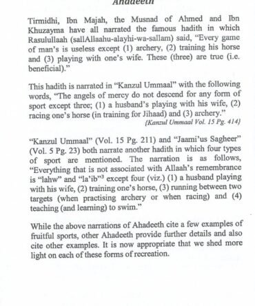 The Status Of Play Sport And Recreation